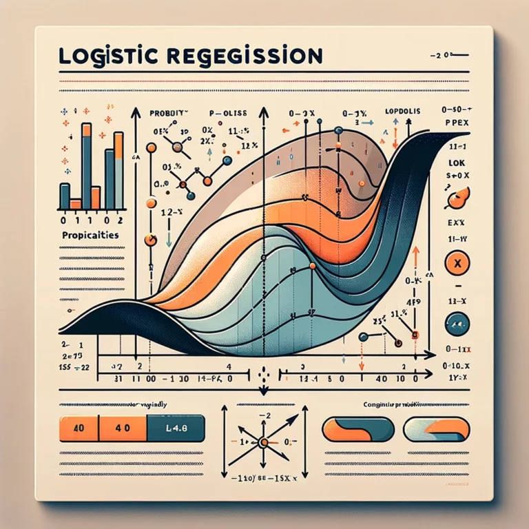 dall·e 2024 05 07 09.01.09 a visually engaging educational diagram explaining logistic regression. the image should feature a central graph depicting a sigmoid curve labeled wit